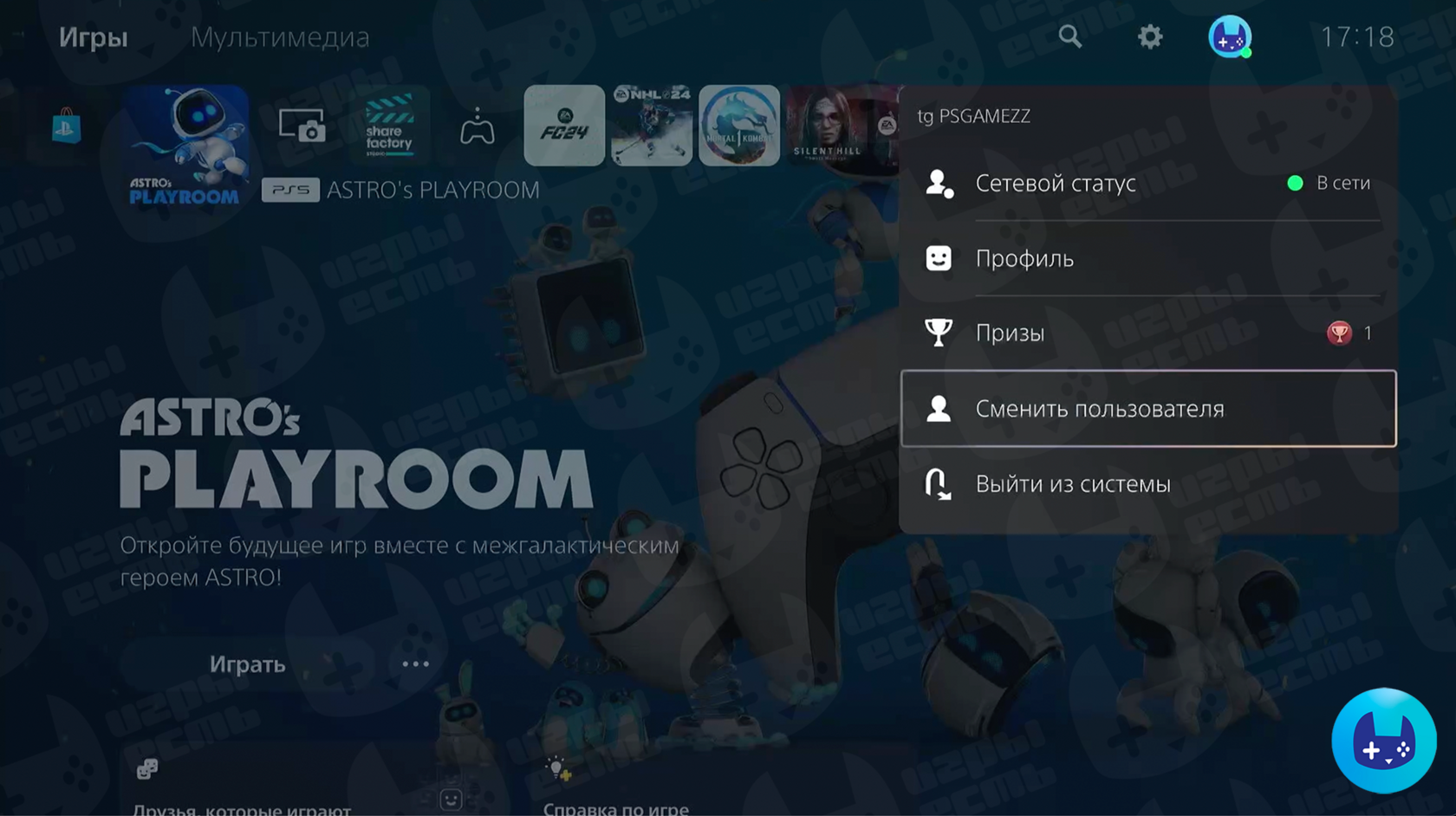 Шаг настройки PS5