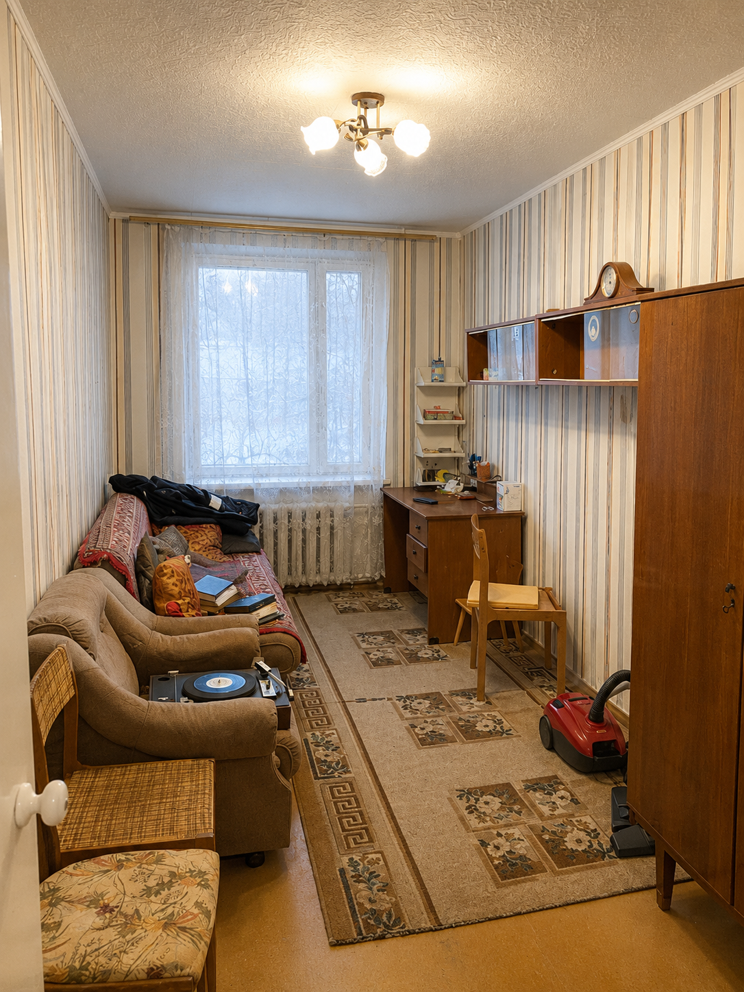 Лыткарино, квартал 3А, дом 15 — состояние комнаты до ремонта