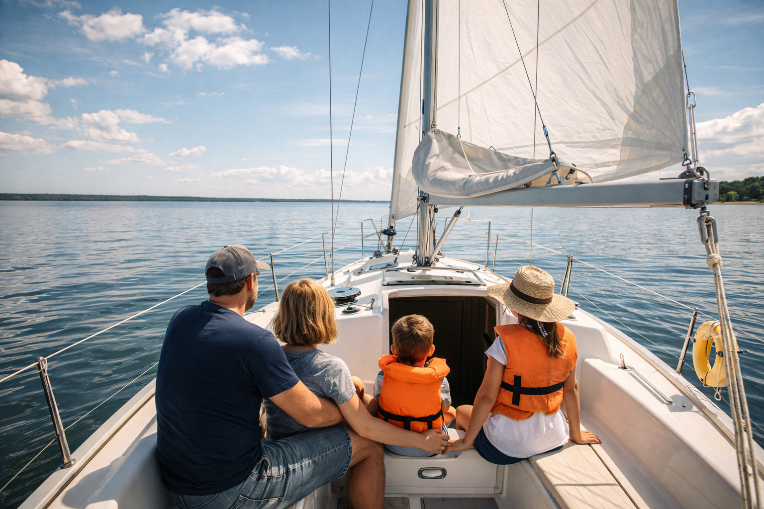 Парусная прогулка по заливу в Калининградской области