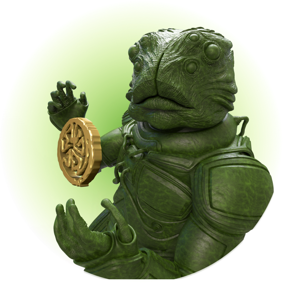 Визуализация 3D модели фантастического персонажа