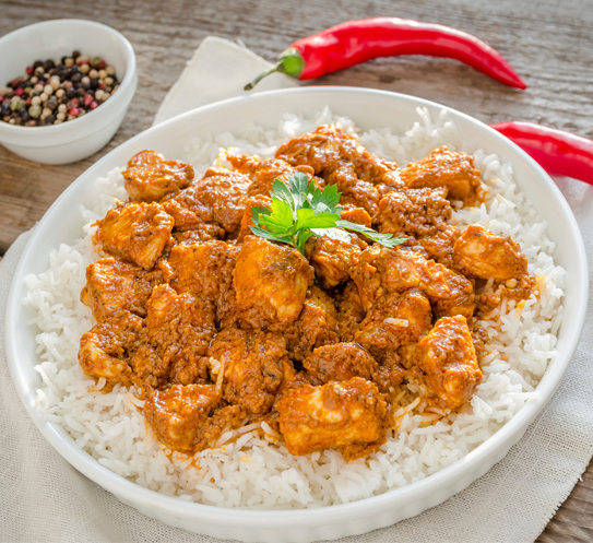Пиле Makhani с ориз Басмати Krina