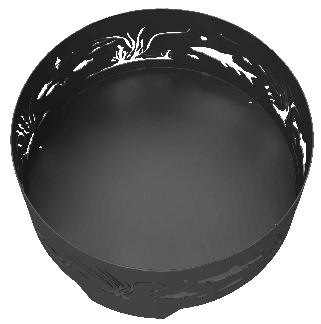 Костровая чаша Рыбы 65 см стальная