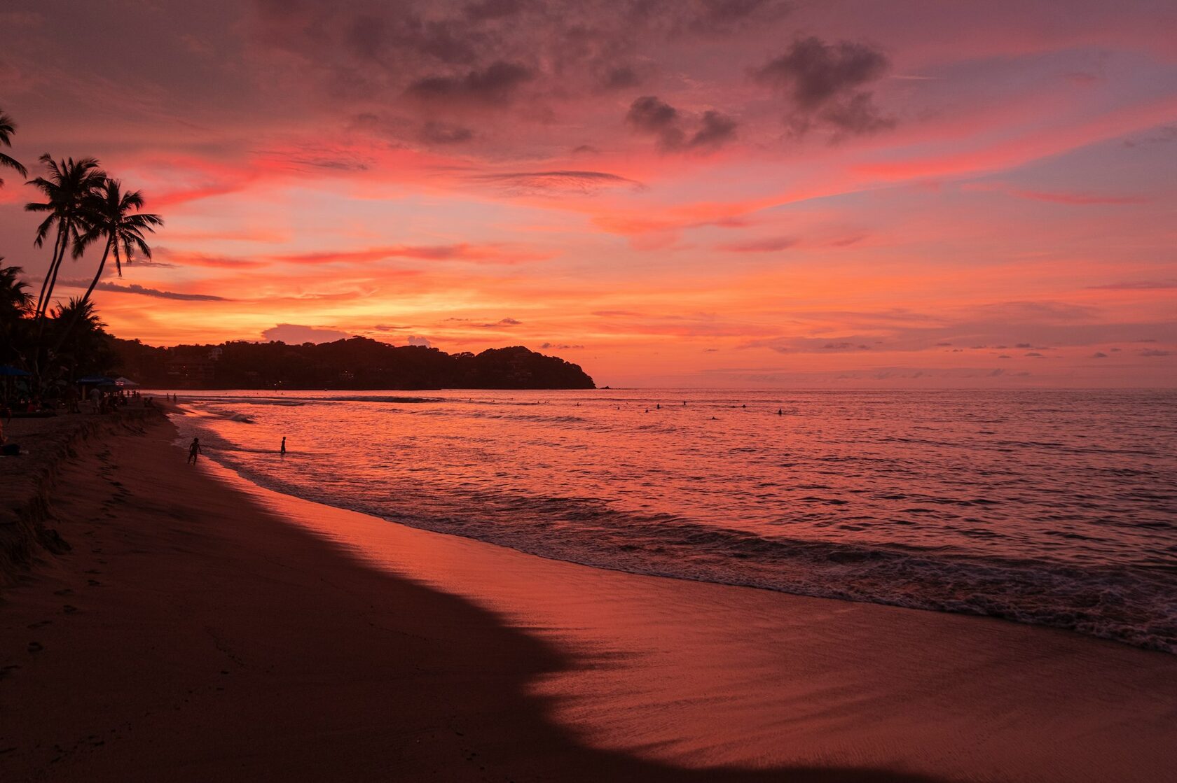 Luxury villa sunset