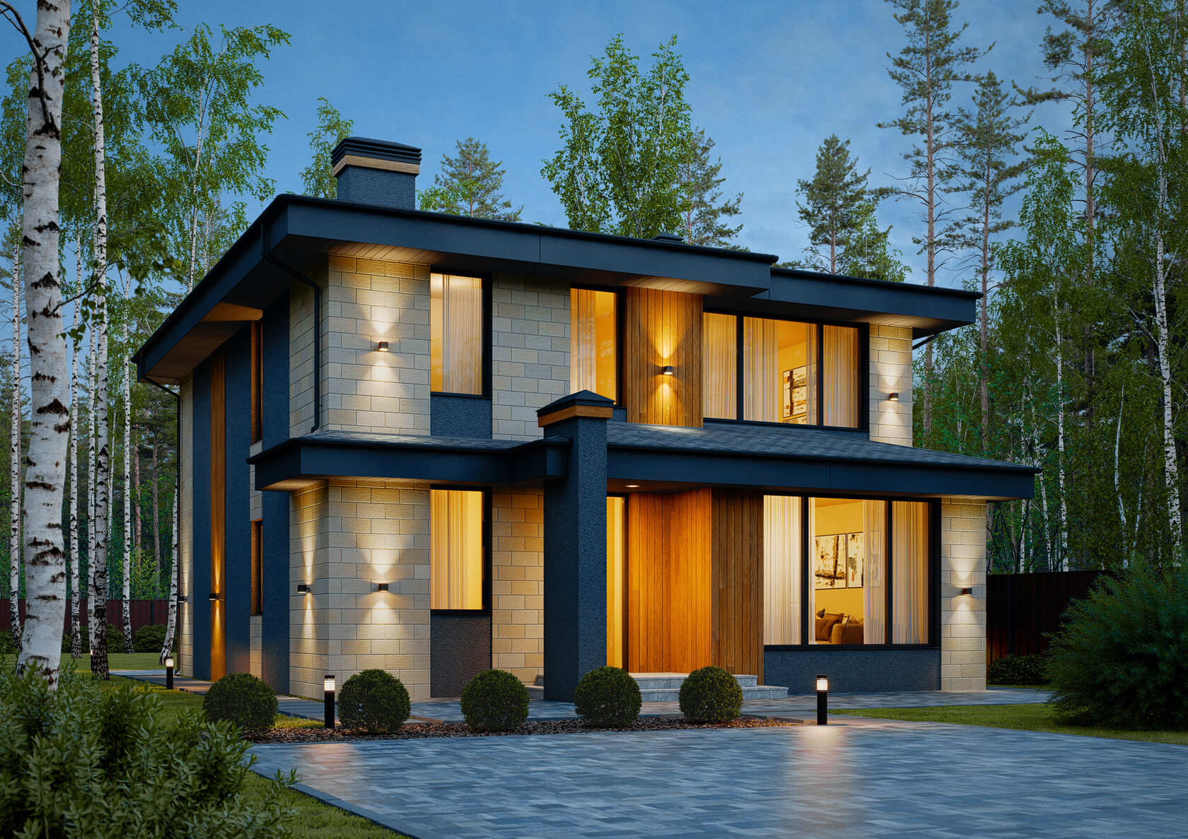 Проект каменного домовладения 185 м2