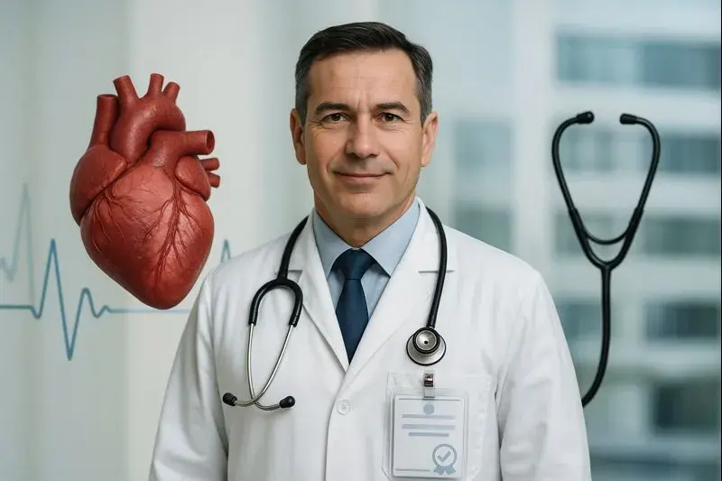 Кардиолог проходит дистанционное обучение и аккредитацию