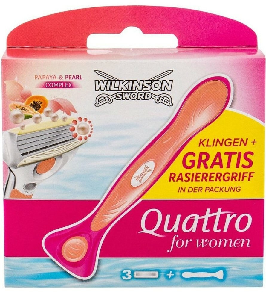 Сменные кассеты для бритья schick quattro for women