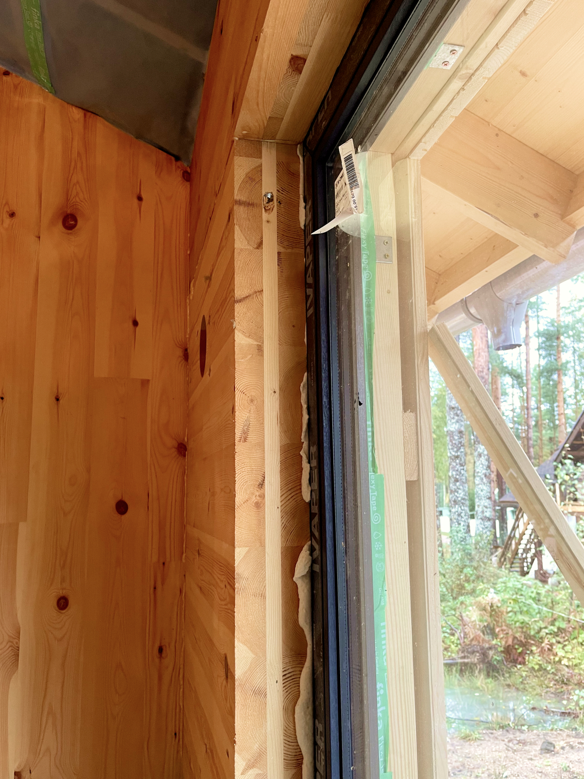 Стена дома, построенного по технологии CLT