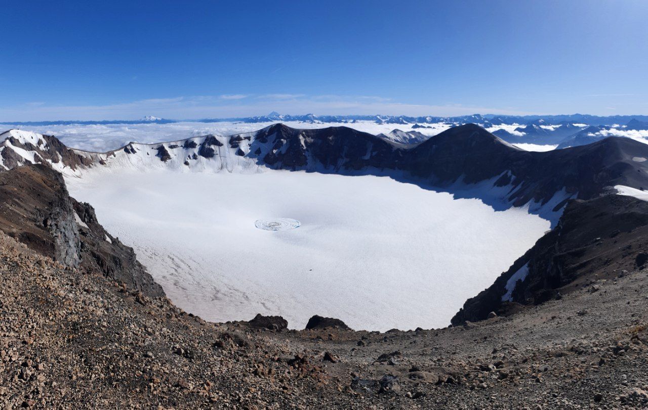 Volcano Puyehue crater, Chile, Patagonia