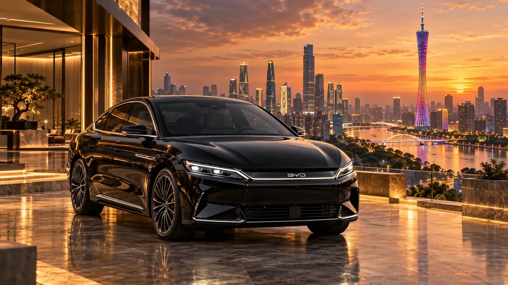 BYD Han — концептуальная автомобильная фотография