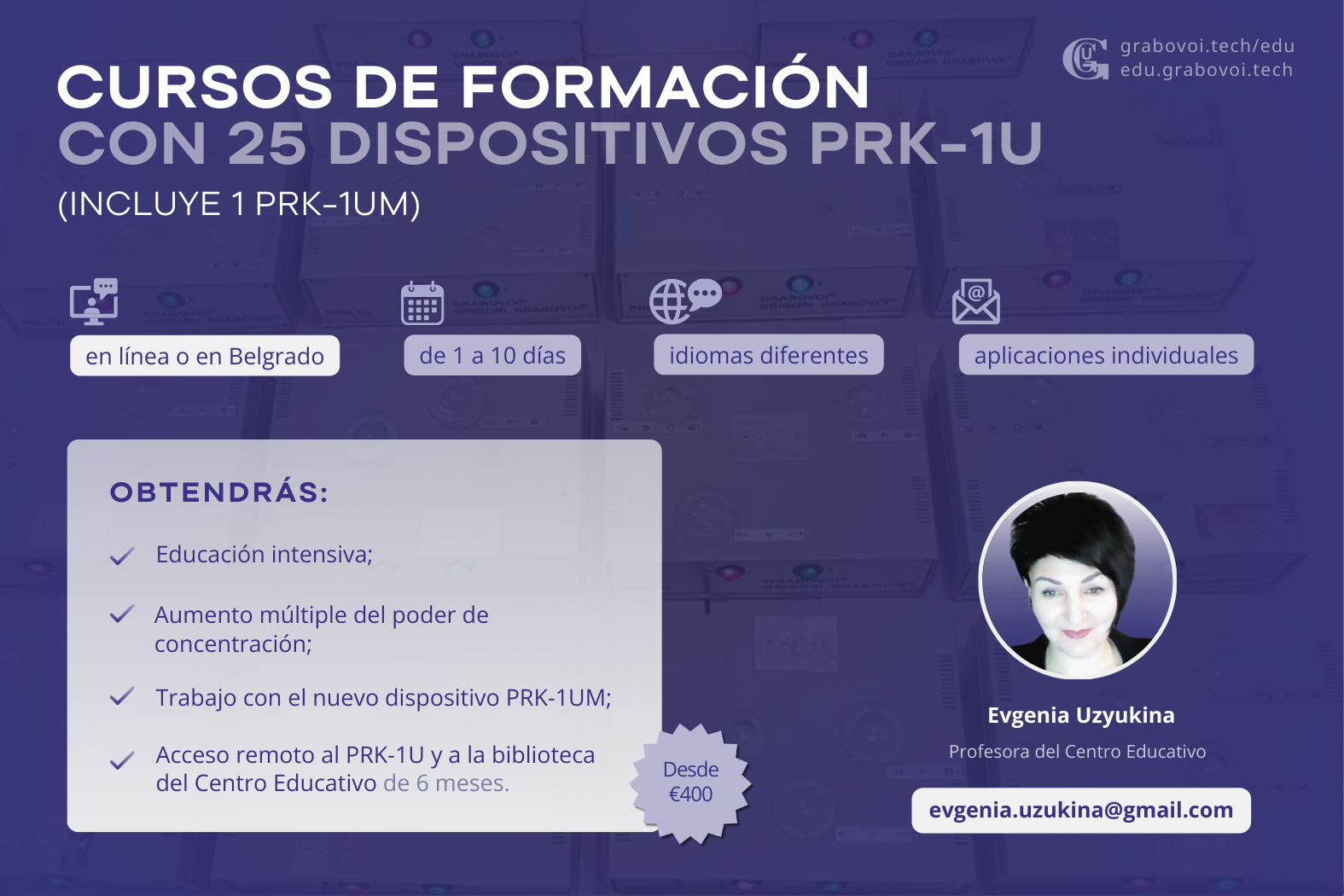 Cursos de formación con 25 PRK-1U Evgeniya Uzyukina