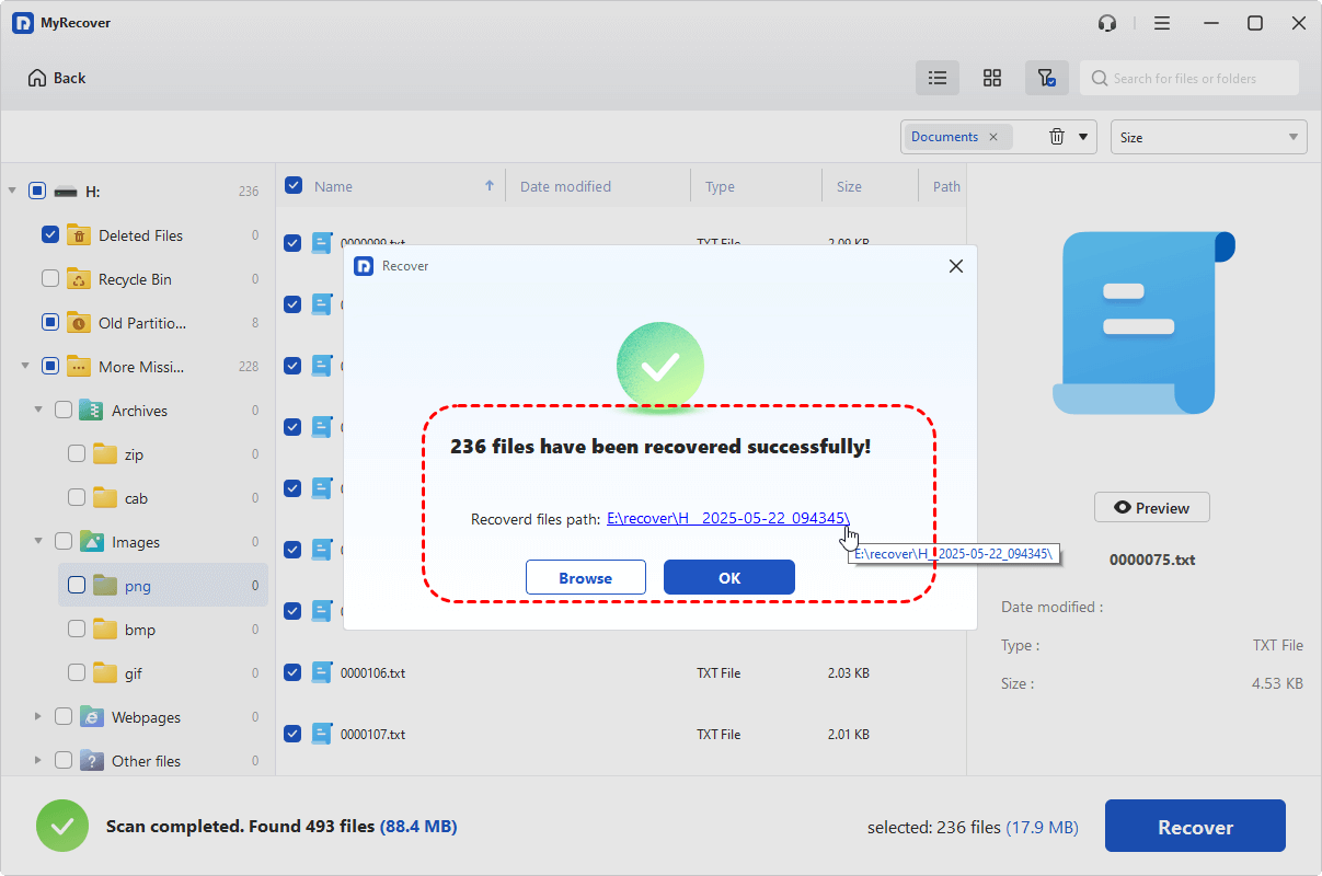 Reccover Successfully