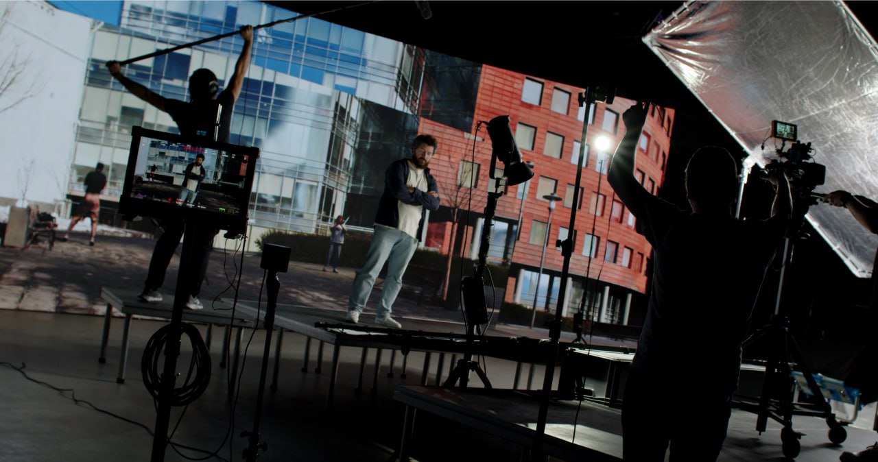 LED volume test with a captured city environment