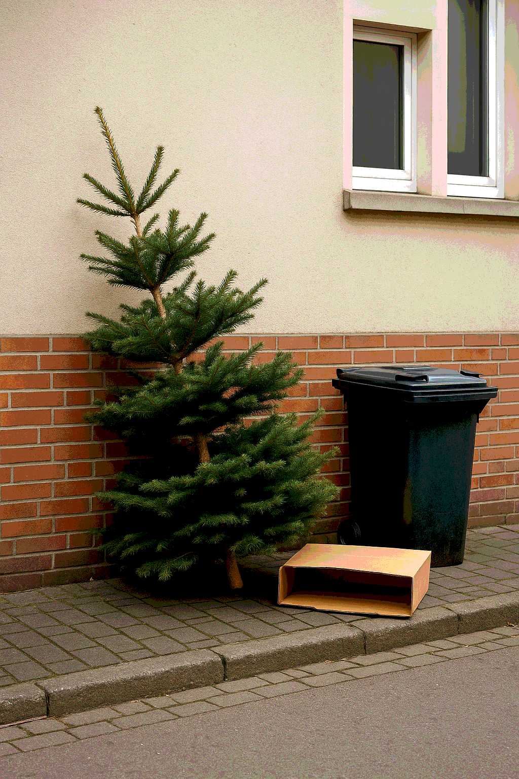 Утилизация живой ёлкой после праздников