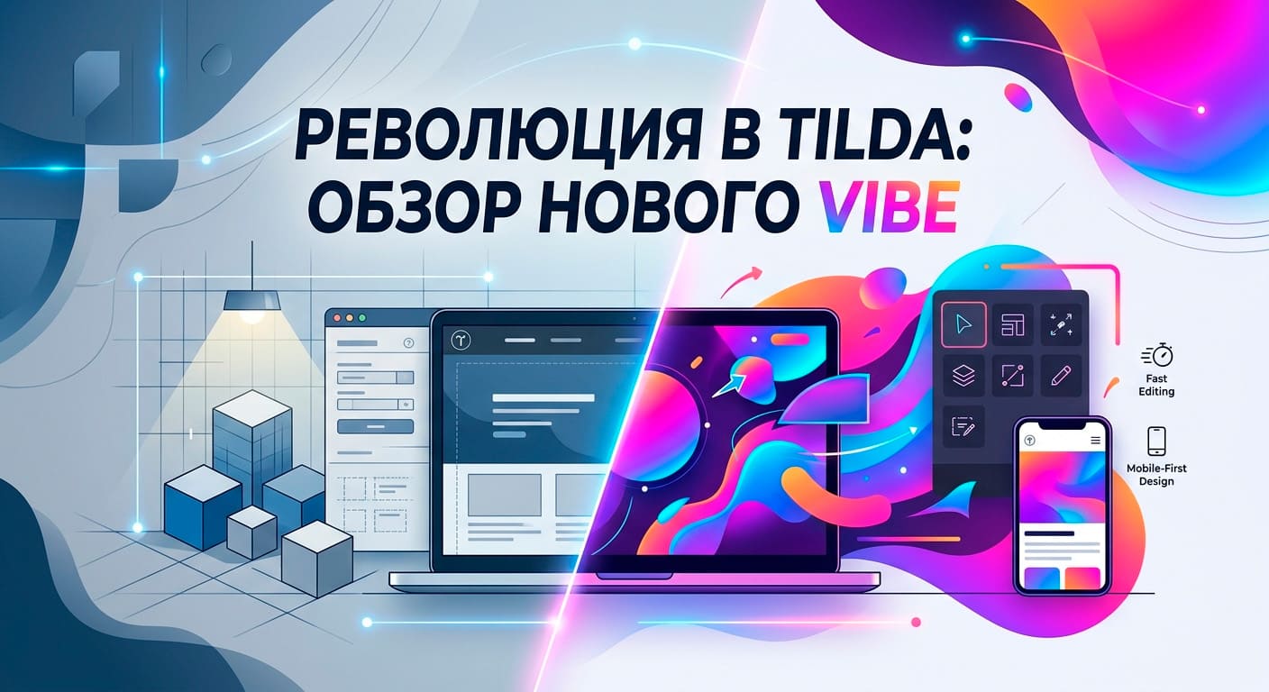 Vibe-Block (Вайб-блок) Tilda Publishing, это принципиально новый тип блока, работающий на базе искусственного интеллекта.