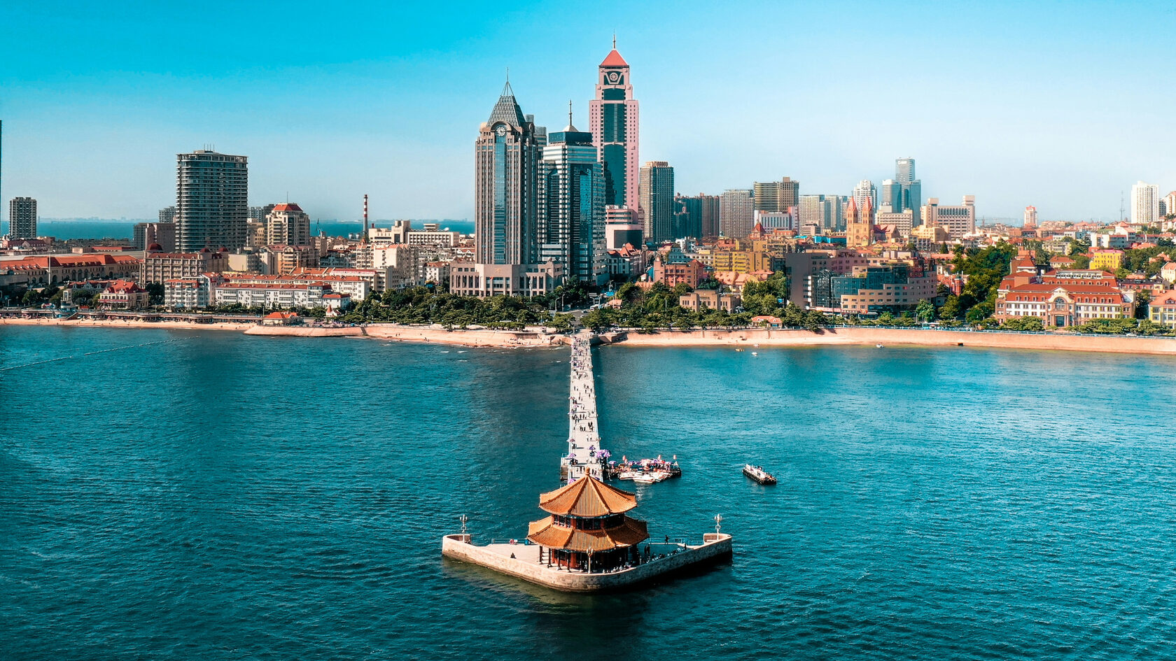 Город Циндао. Китай.