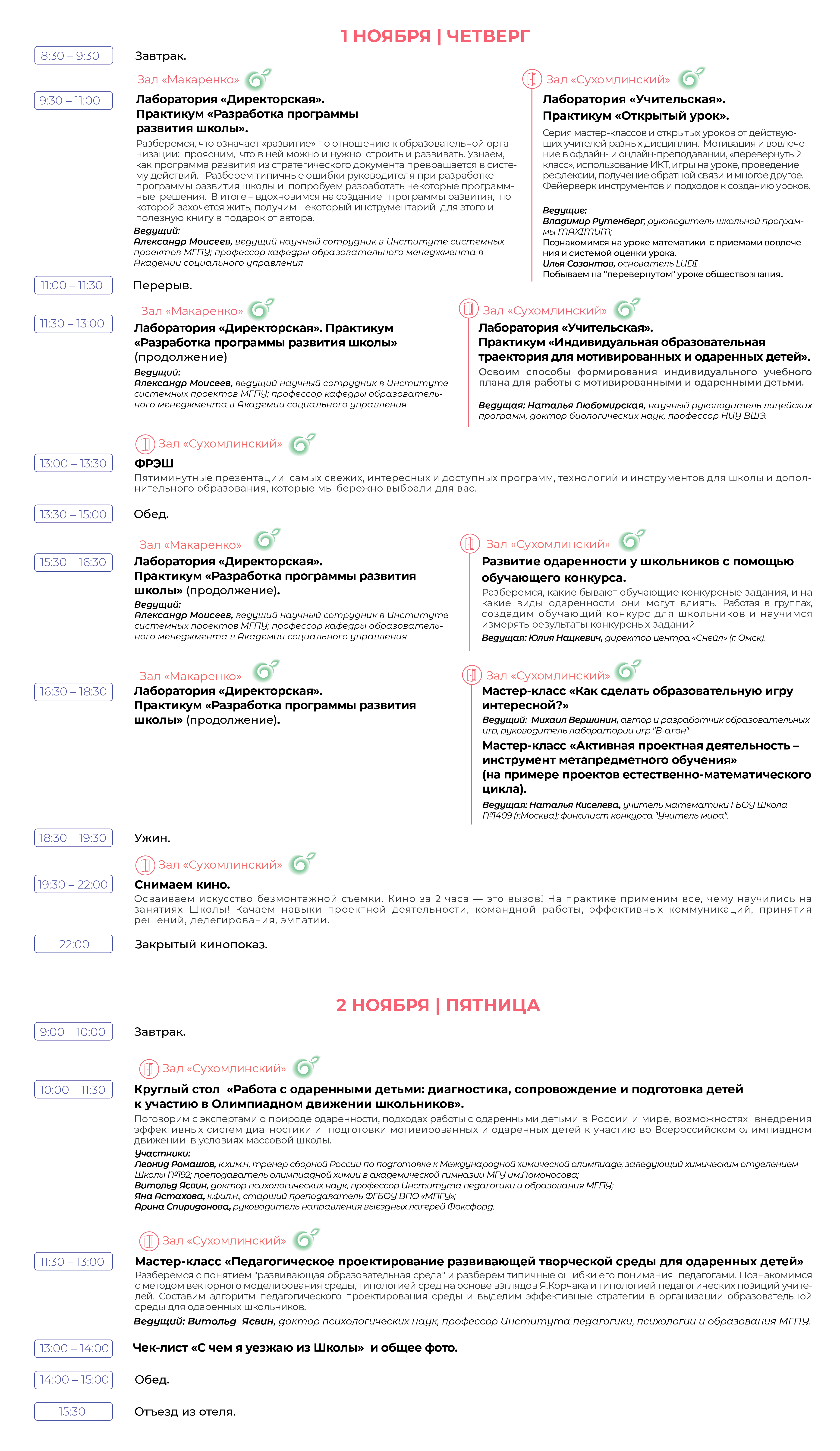 Седьмая всероссийская выездная школа педагогов и директоров