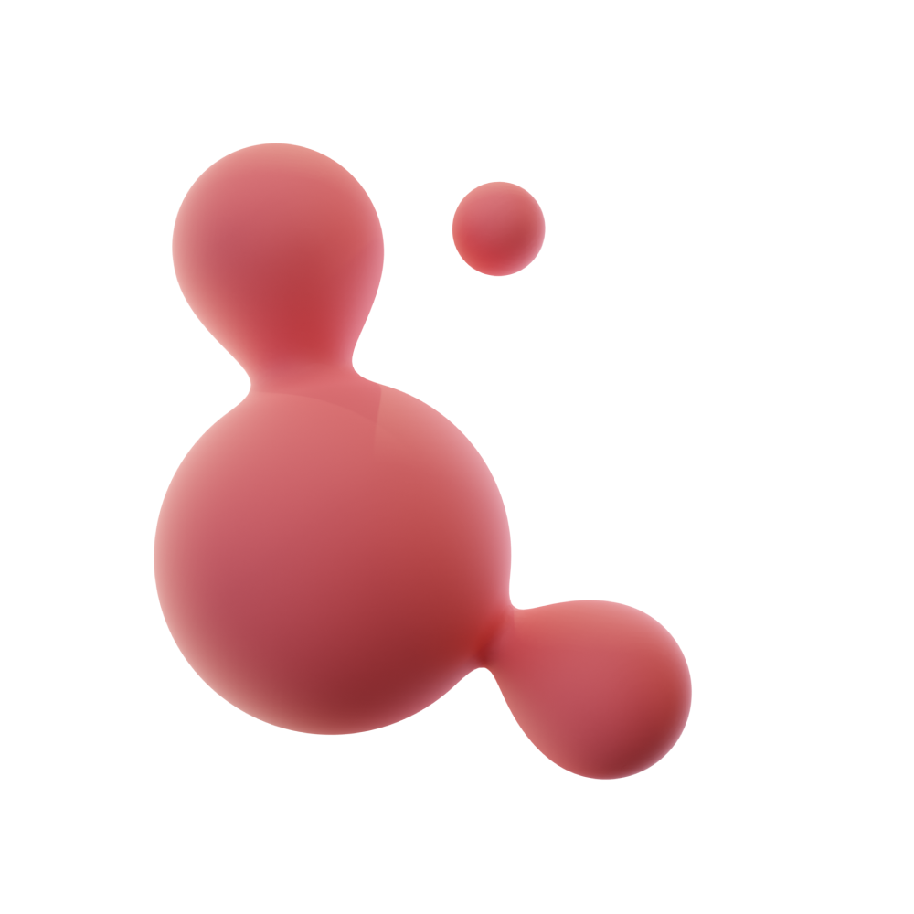 алый пузырь в 3D / 3D blob