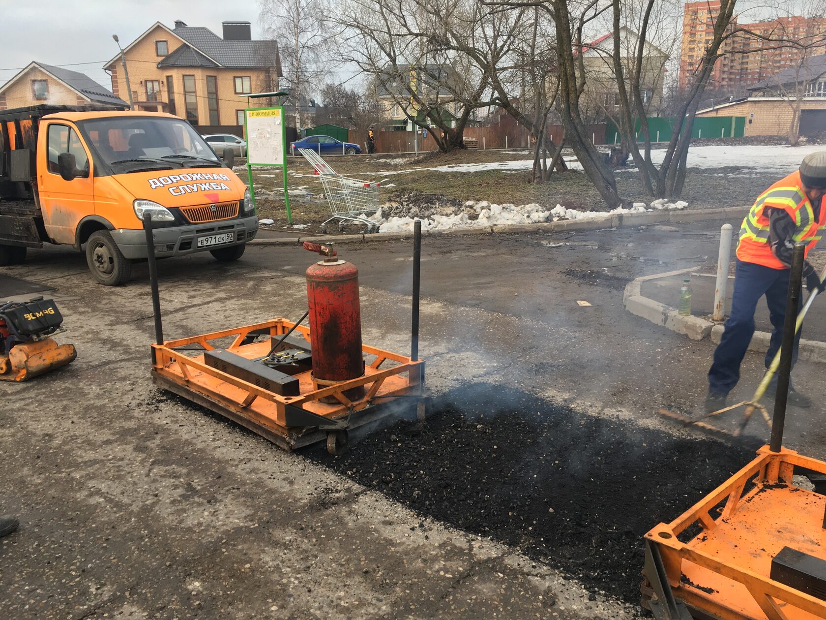 инфракрасный нагреватель асфальта серии НД