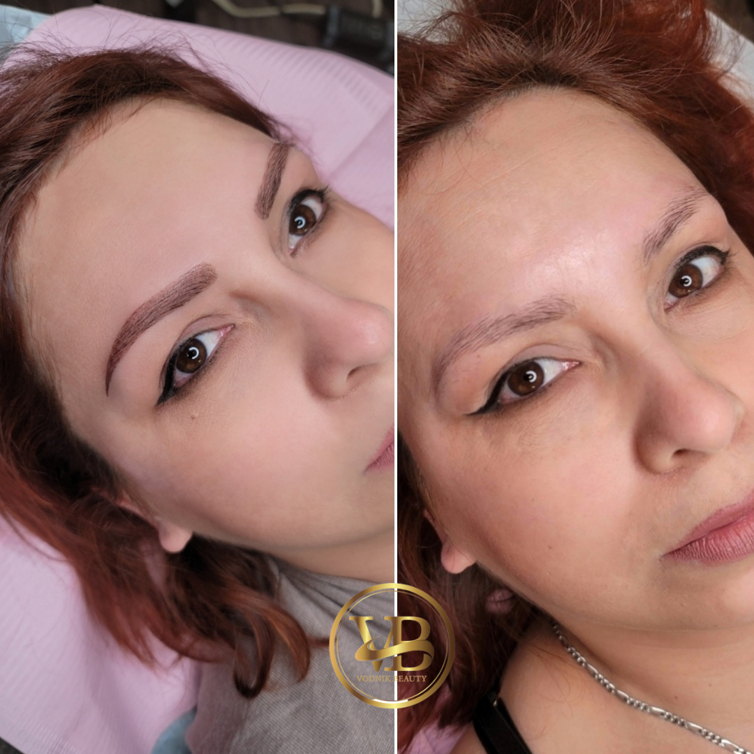 Permanent makeup eyebrows example