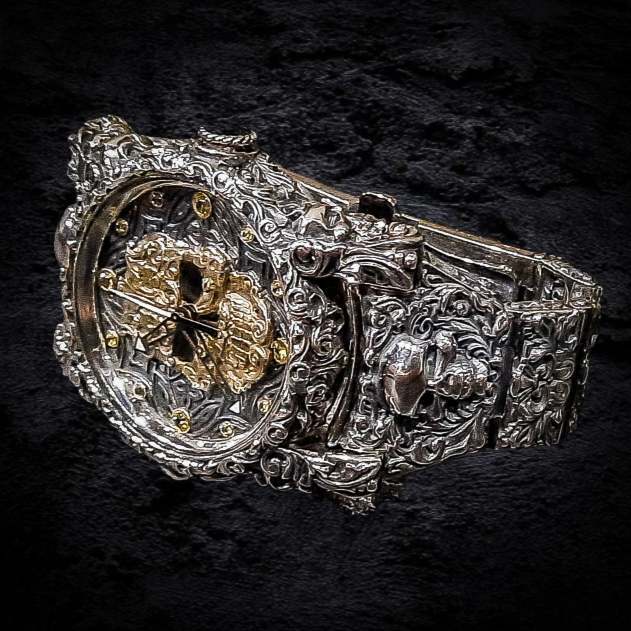 мужские серебряные часы, элитные дорогие часы, дорогие часы из серебра.