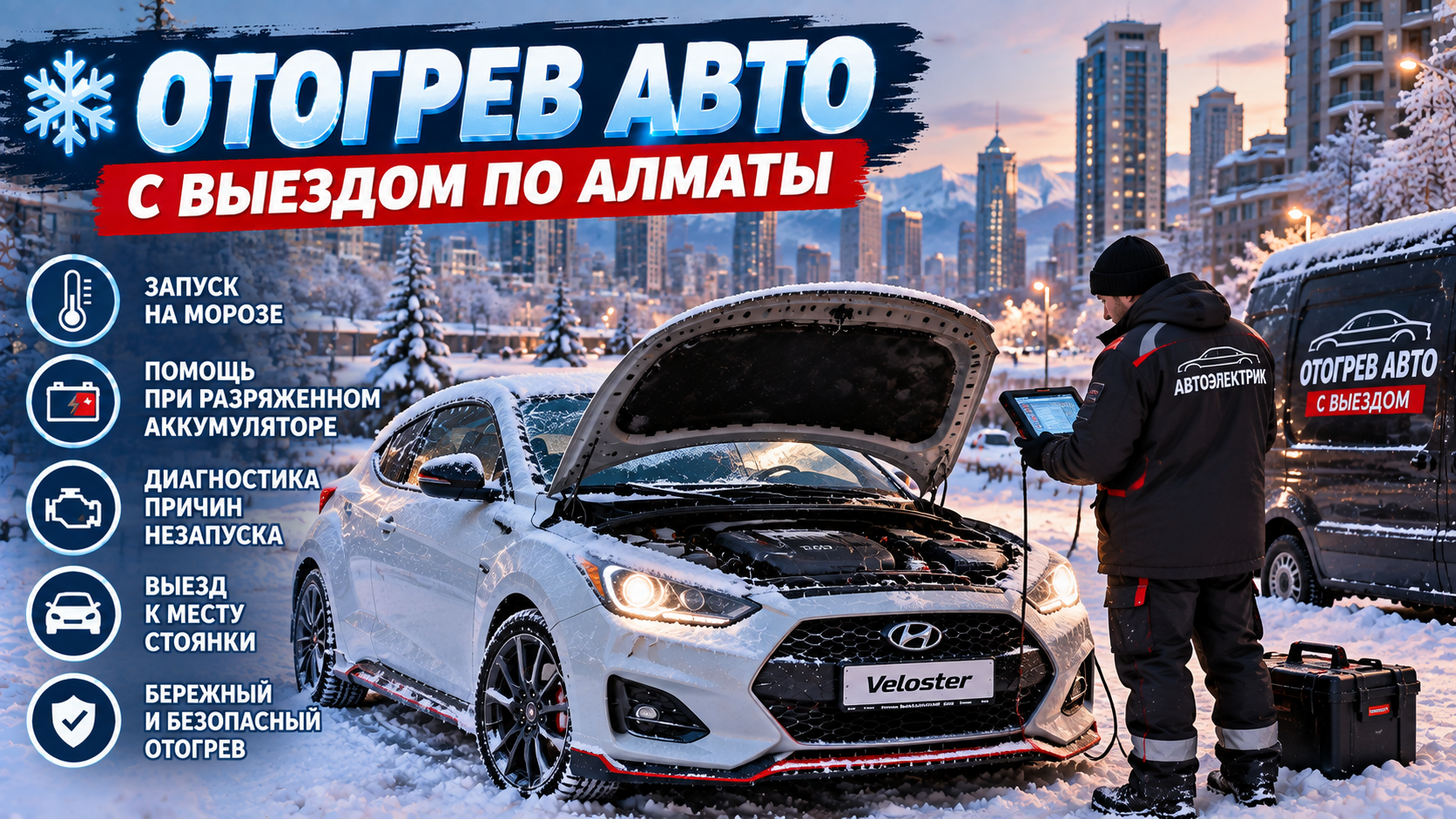 Отогрев Hyundai Veloster после долгого простоя