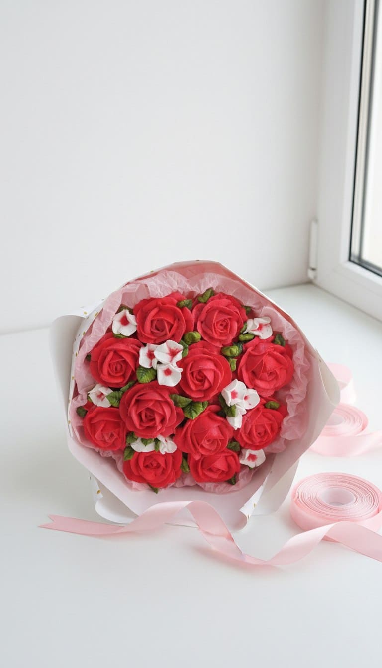 Букет с розами (в размере 20,25,30см) 1