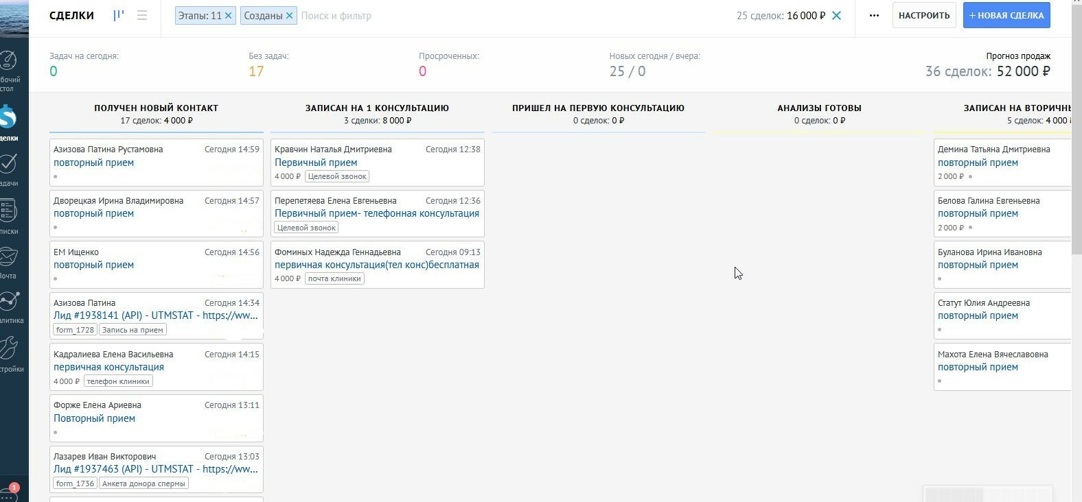 Внедрение amoCRM для центра ЭКО