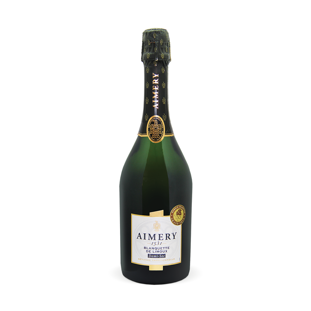 Шампанское Aimery 1531 Blanquette de Limoux. Вино игристое Креман де Лиму брют белое. Aimery grande Cuvee 1531 Brut. Вино игристое Бланкет де Лиму.