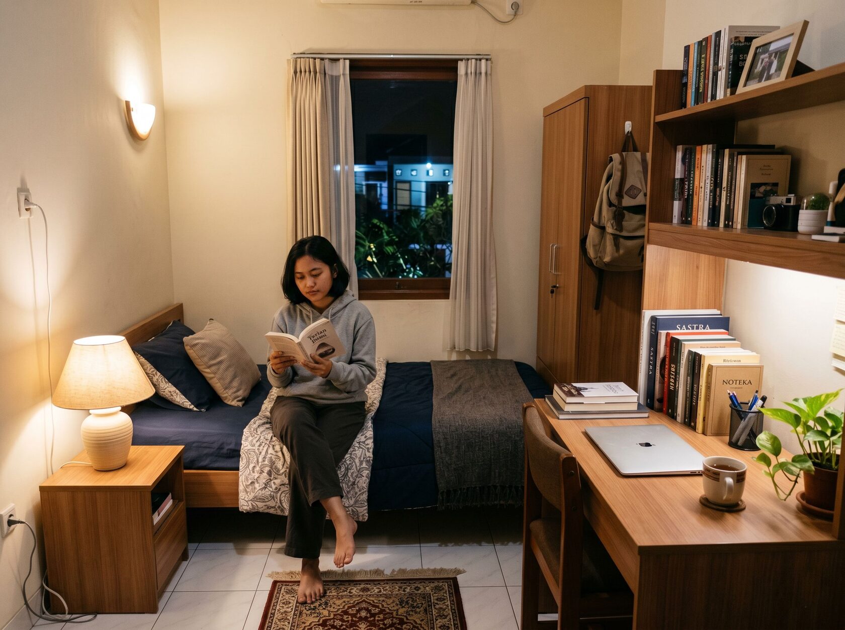 Pencahayaan hangat untuk kamar kos nyaman