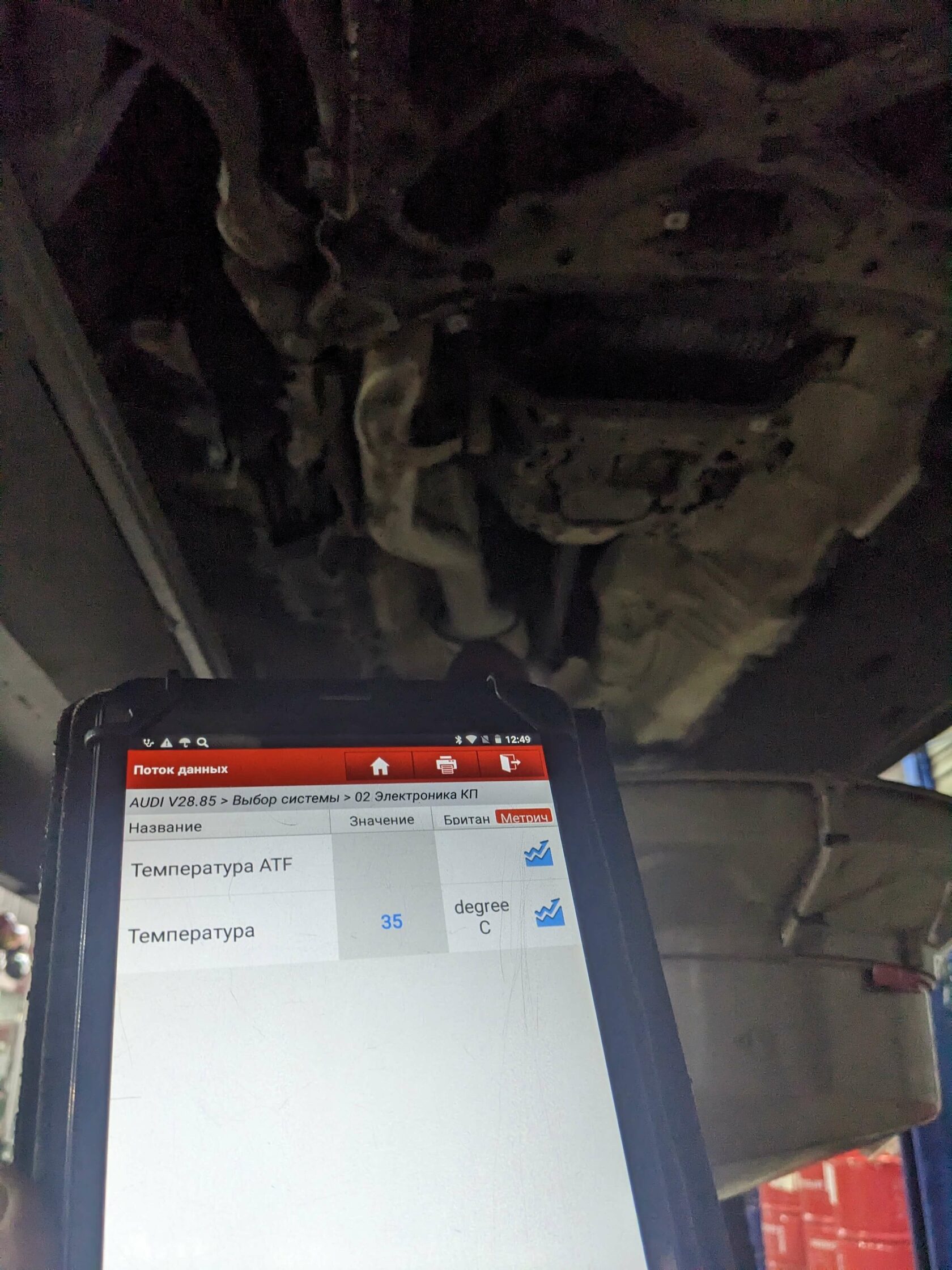 Диагностика АКПП Audi сканером