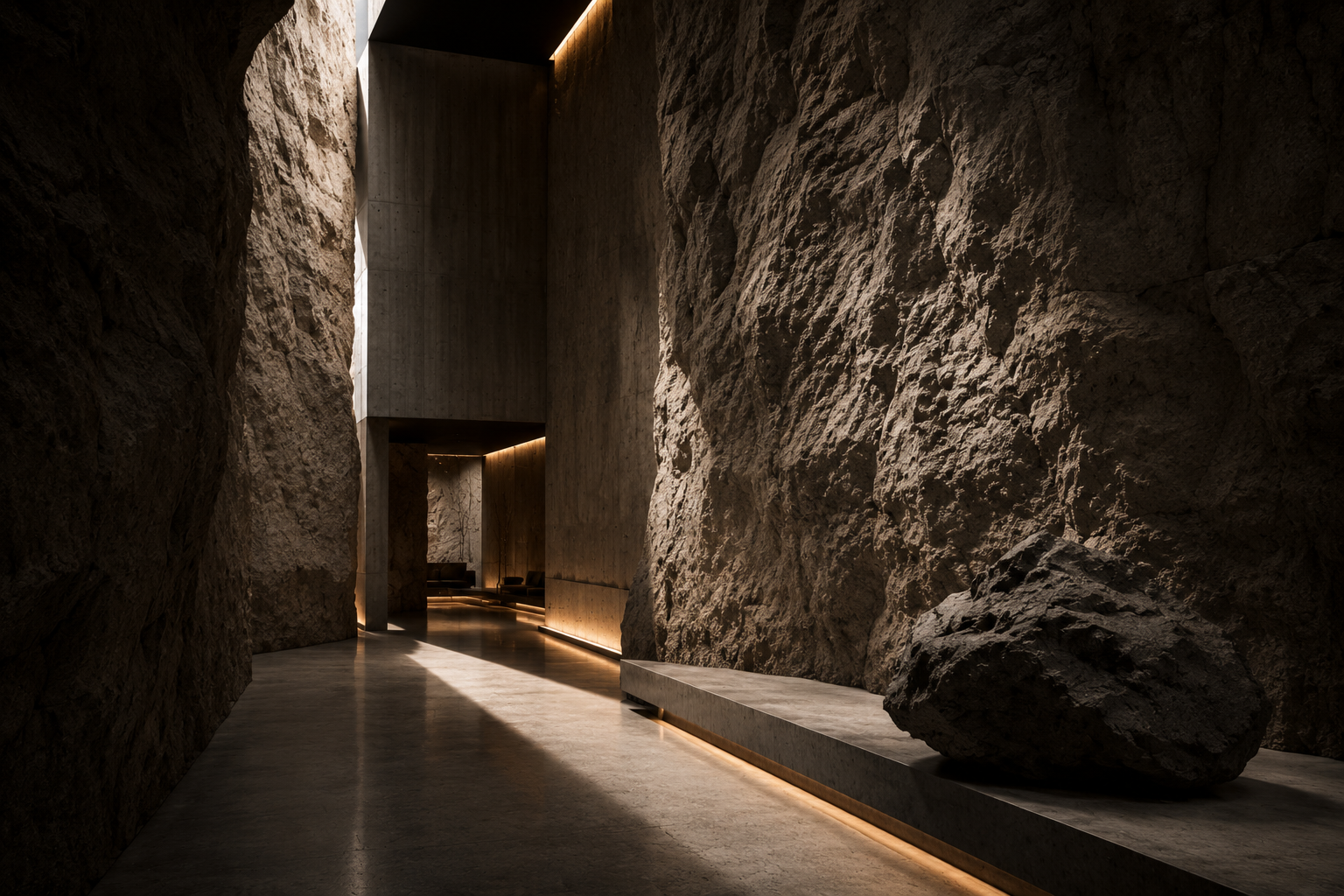 Stone arch, light and landscape