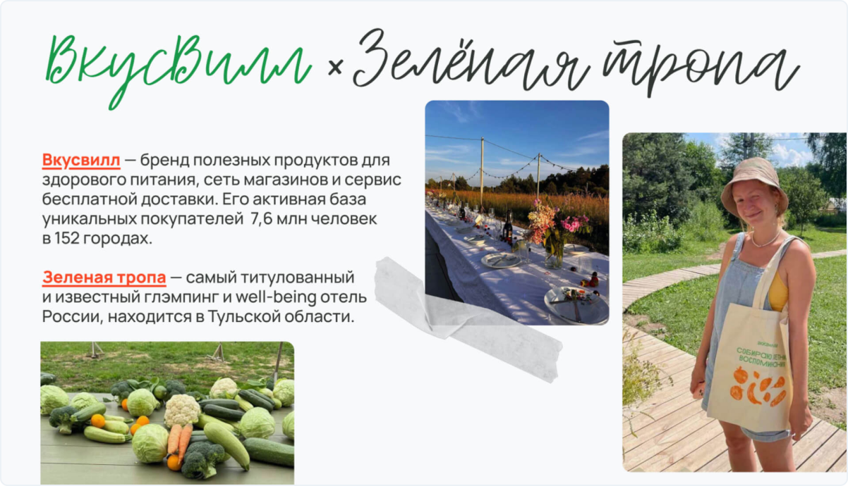 Описание коллаборации «Зеленой тропы» и «Вкусвилла»