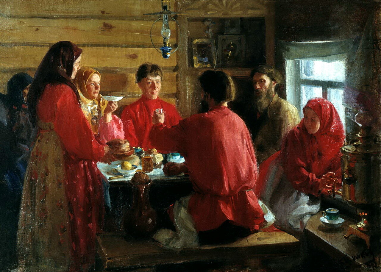 Картина: И.Куликов «В крестьянской избе»