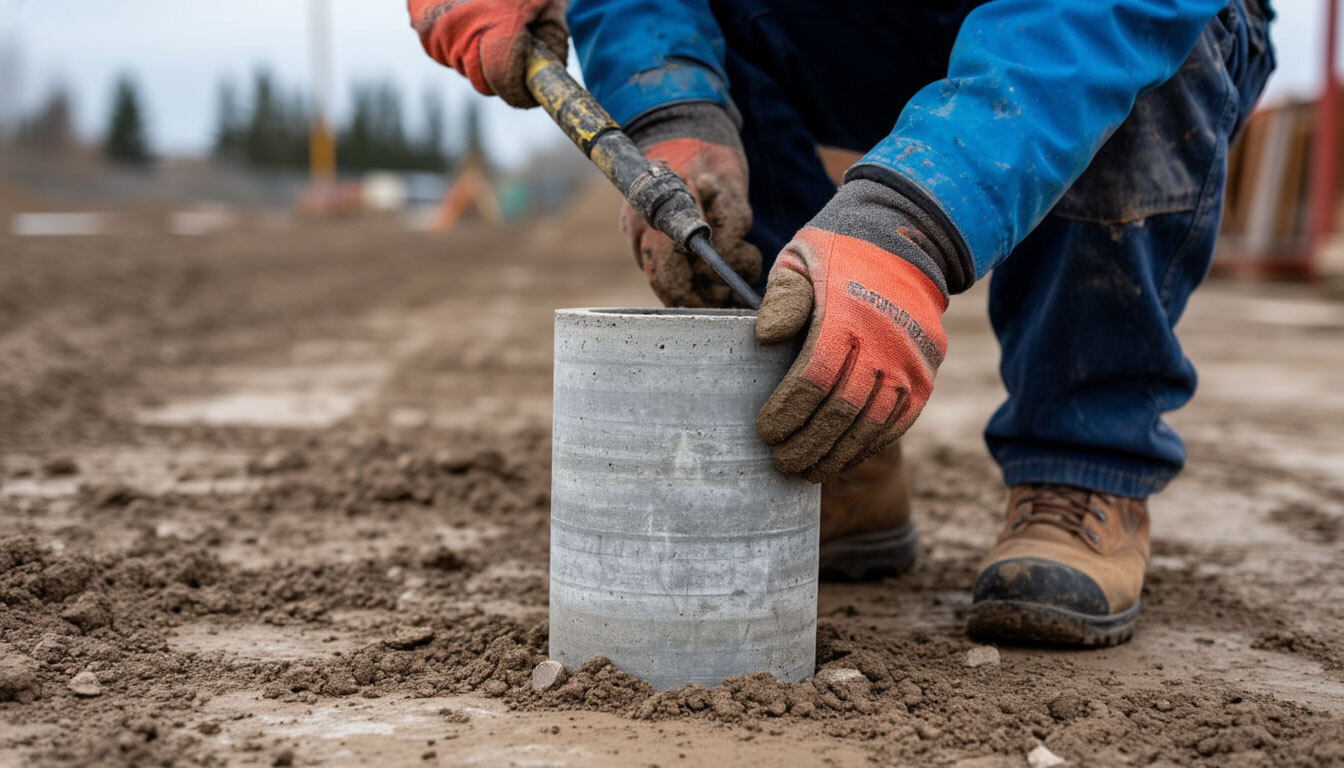 Отбор кернов из бетона