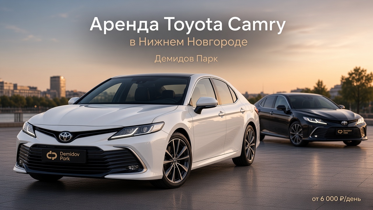 Аренда Toyota Camry в Нижнем Новгороде: White и Black от 6 000 ₽