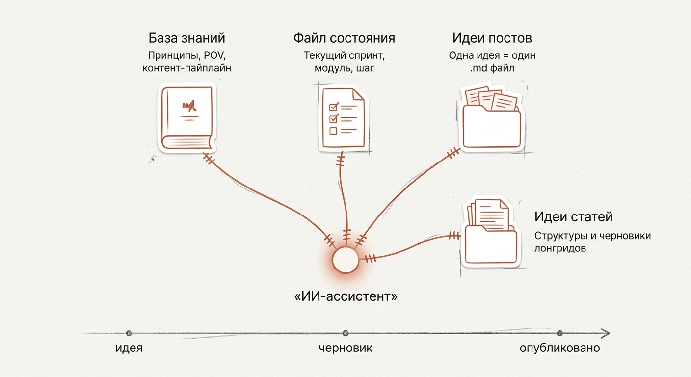 Схема умной инфраструктуры контентного проекта