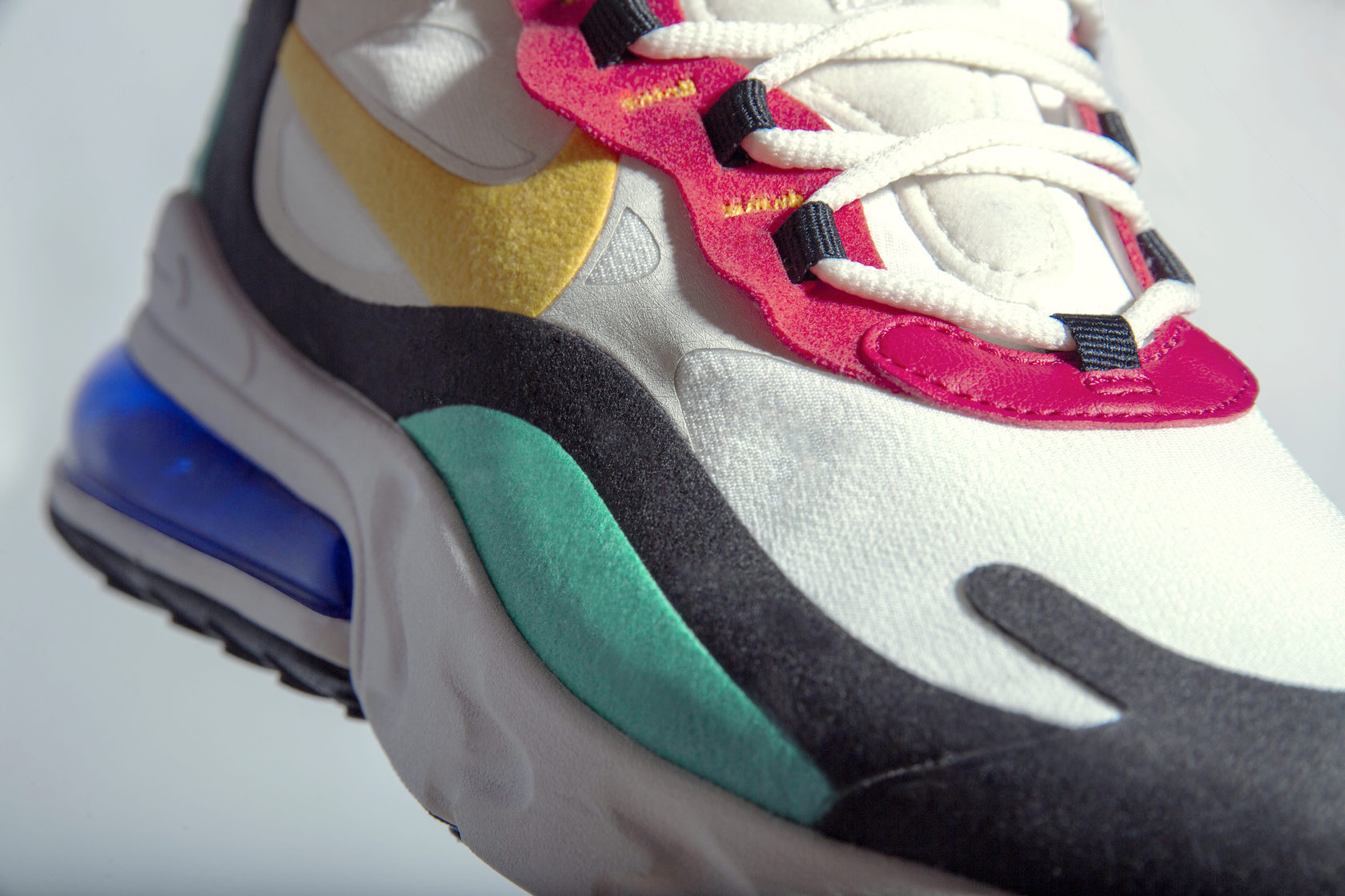QuickSchopes 054 - Nike Air Max 270 React Geometric Art Bright Violet/Dynamic  Yellow Schopes Review 