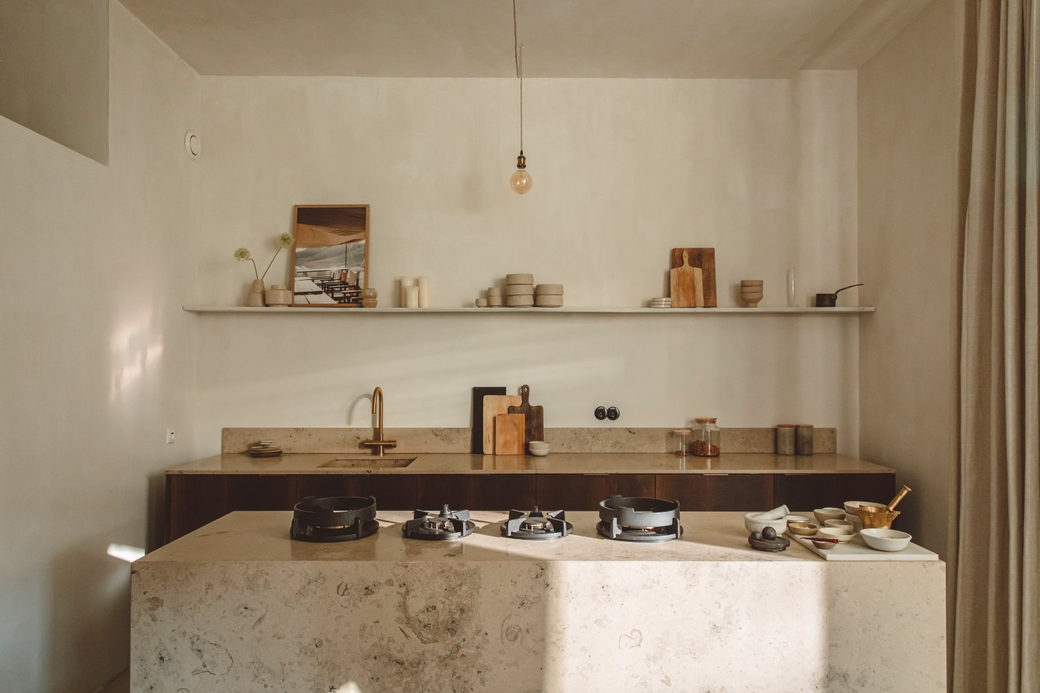 Wabi sabi, kitchen interior design, iterior design, soft minimalism