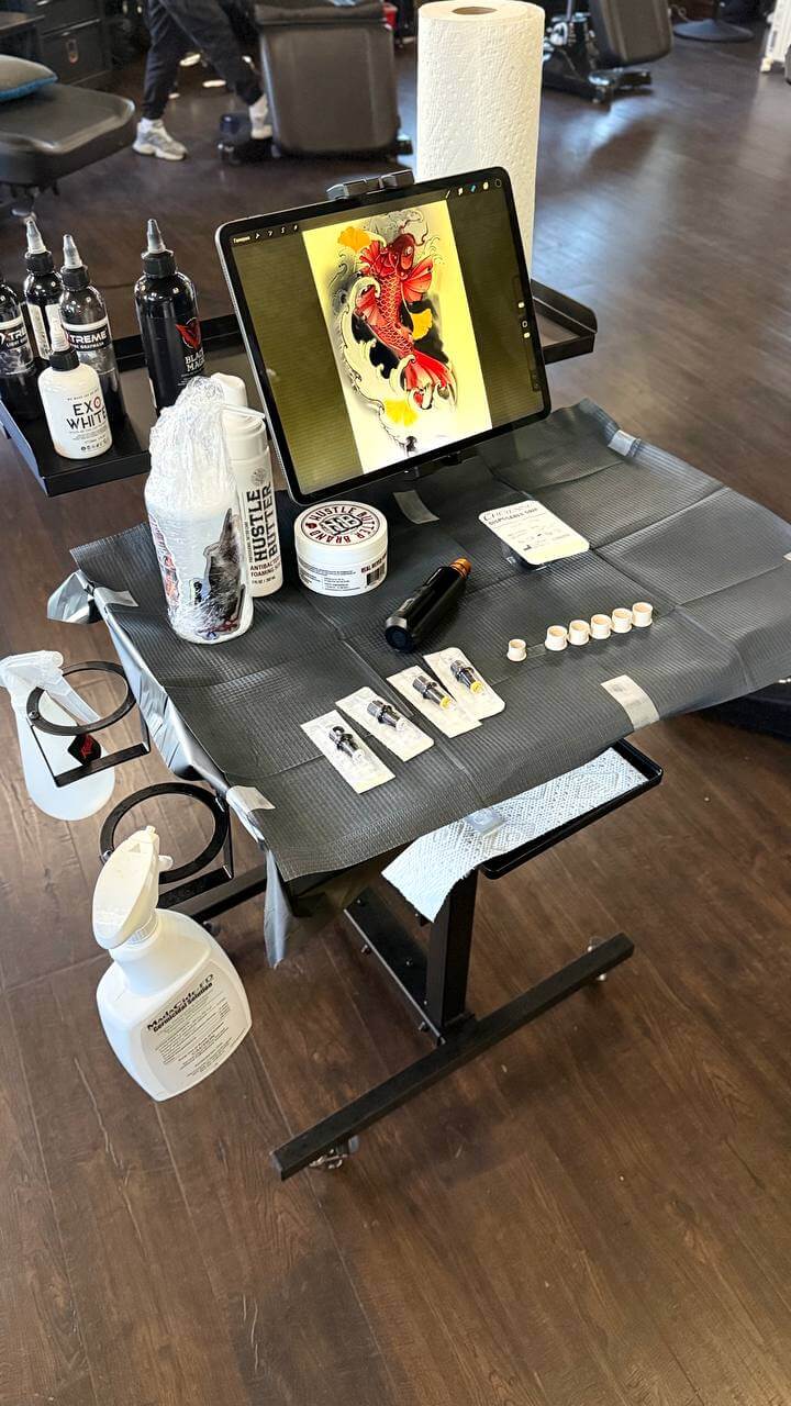 tattoo artist's workplace