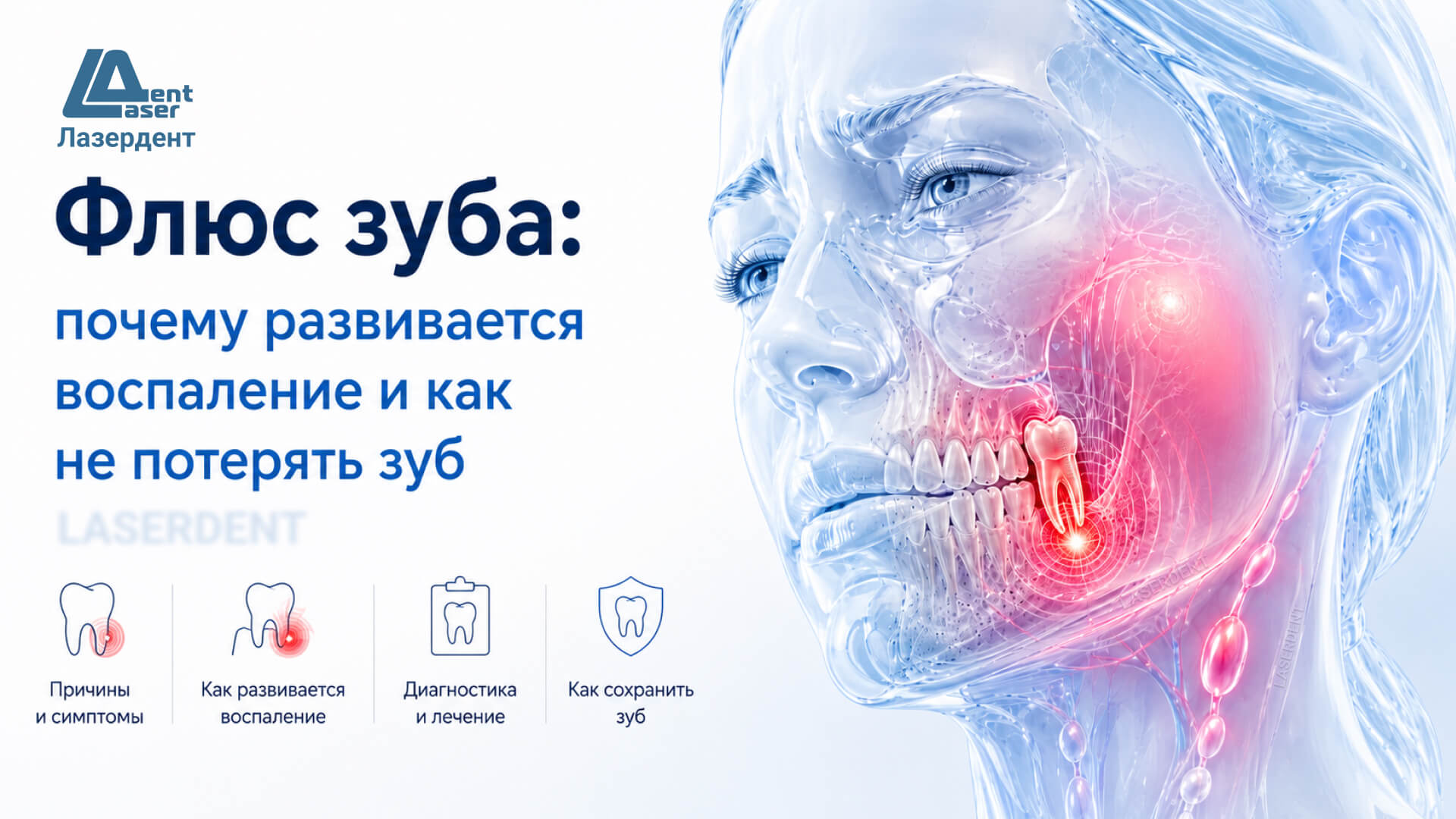 Флюс зуба. Почему развивается воспаление и как не потерять зуб. Причины симптомы лечение