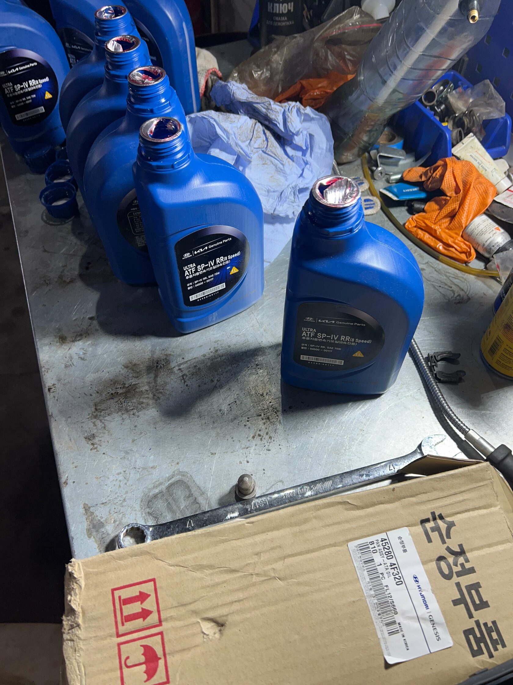 Оригинальный поддон 452804E120 и масло Hyundai Sp4 RR