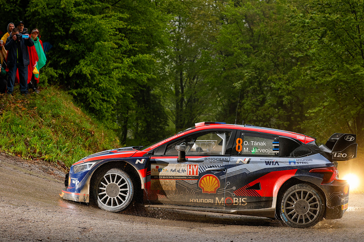 Отт Тянак и Мартин Ярвеоя, Hyundai i20 N Rally1, ралли Хорватия 2022