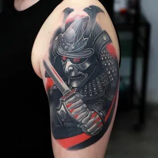 Переводная татуировка Маска самурая