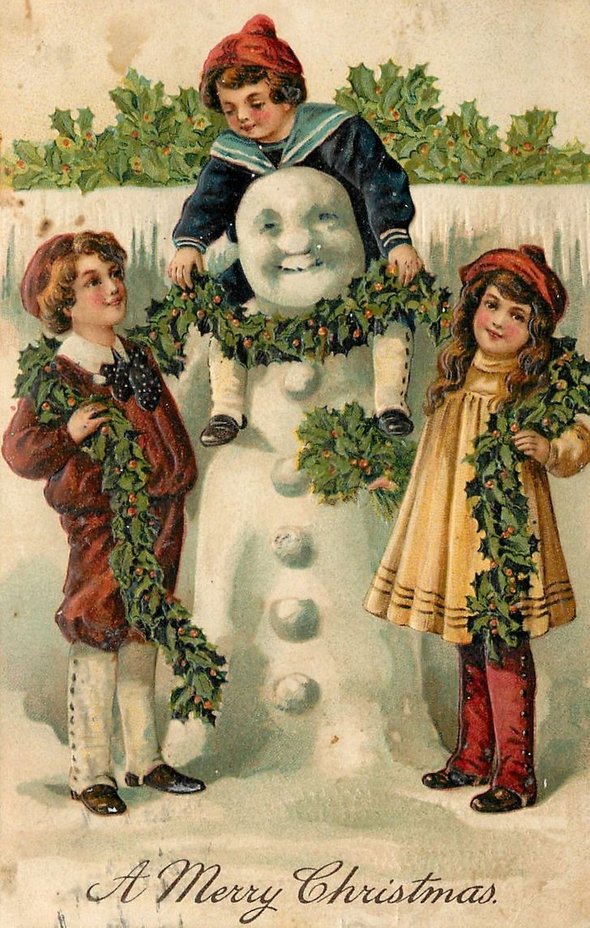 Викторианская рождественская открытка. Фото: Public domain  