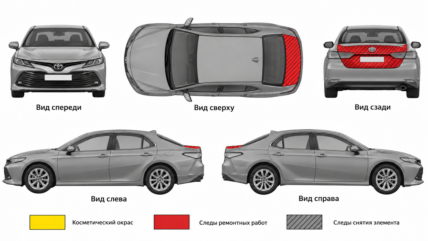 Карта ЛКП Toyota Camry