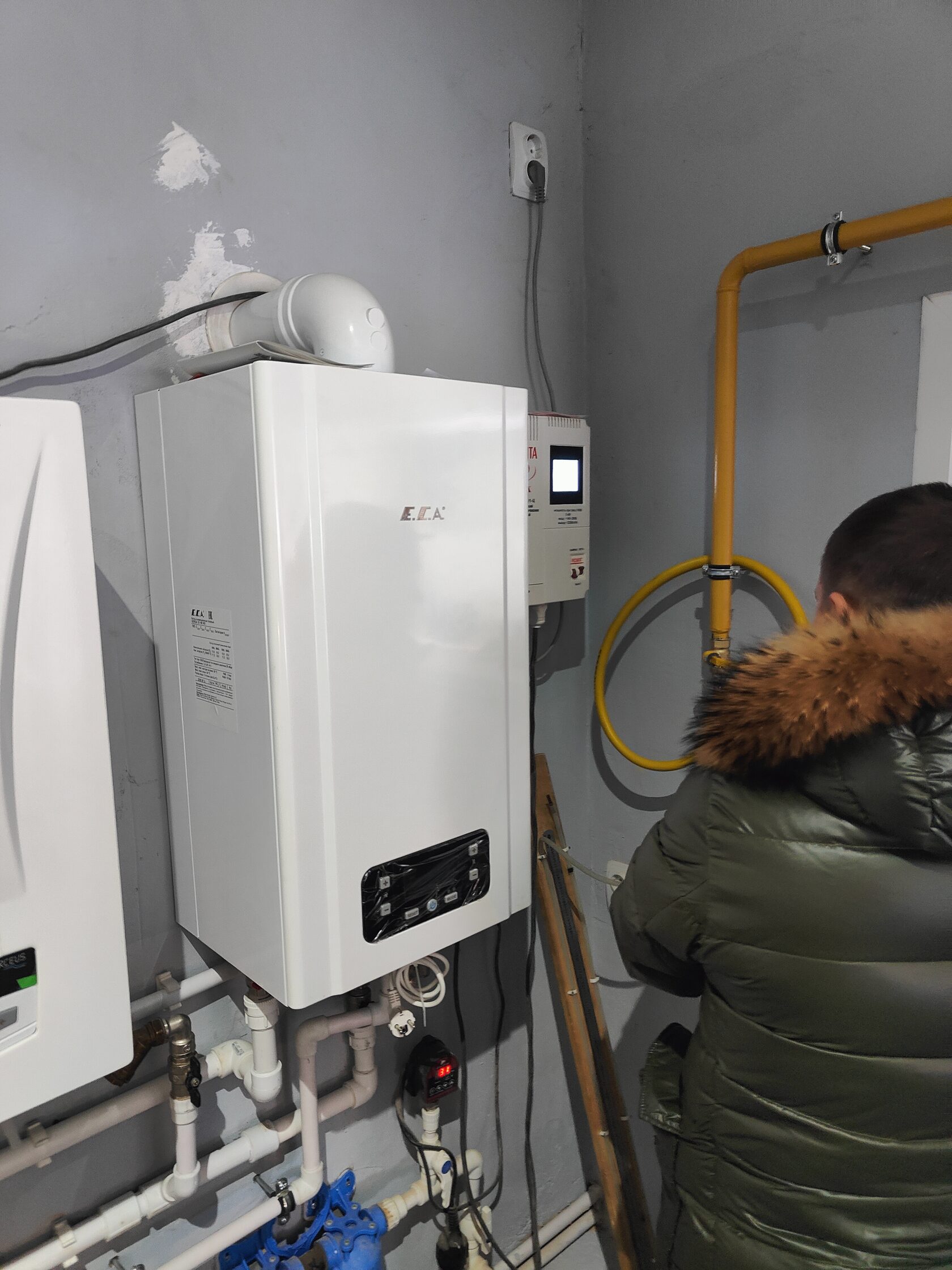 Газопровод внутри