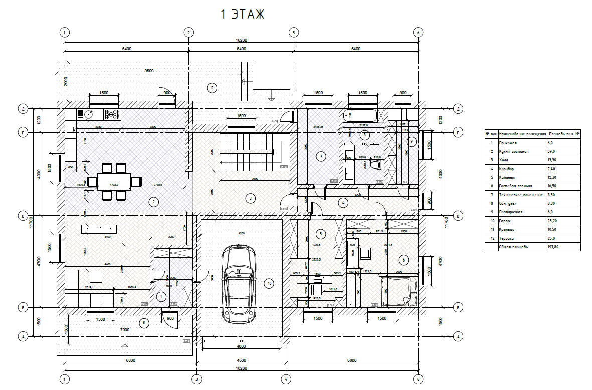 Планировка первого этажа