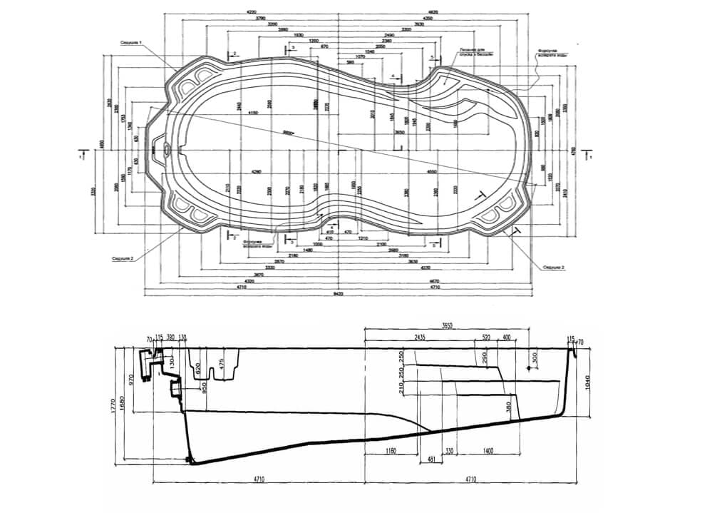 Чертеж бассейна. Чертеж бассейна Монако. Композитные бассейн Дижон чертежи. Бассейн Хортен чертеж. Верона чертеж бассейн.
