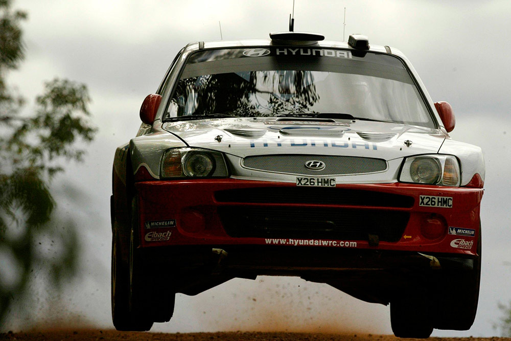 Армин Шварц и Манфред Химер, Hyundai Accent WRC3 (X27 HMC), ралли Австралия 2005