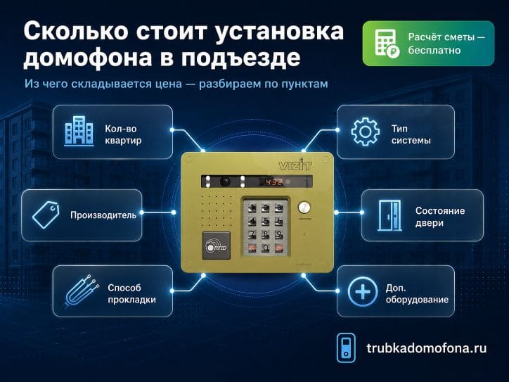 Сколько стоит установка домофона в подъезде многоквартирного дома — из чего складывается цена